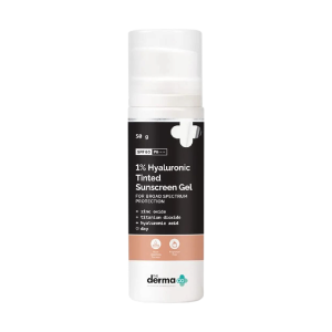 The Derma Co Derma Co 1% Hyaluronic Tinted Sunscreen SPF 60 Gel 50g